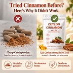 Cassia powder vs MOTS Ceylon extract in MCT oil